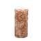 Brown & White Floral Embossed Pillar Candle by Ashland®
